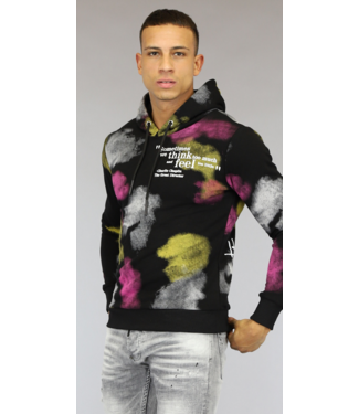 Zwarte Multicolored Charlie Chaplin Hoodie