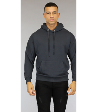 Basic Antraciet Heren Hoodie