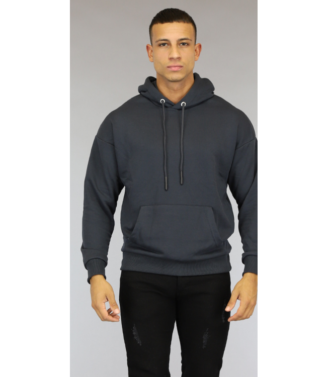 Basic Antraciet Heren Hoodie