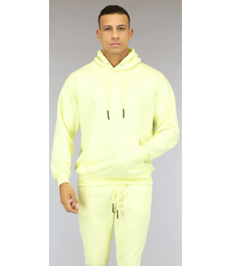 Basic Zachtgele Heren Hoodie