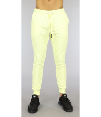 Zachtgele Stretch Heren Joggingbroek met Zakken