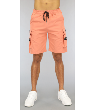 !SALE50 Coral Heren Baggy Cargo Short met Zakken