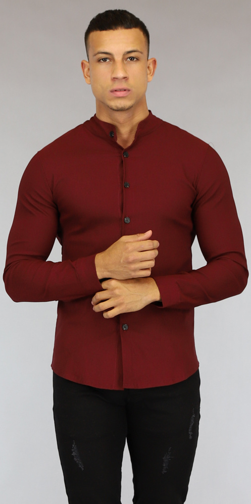 Bordeaux rode blouse heren new arrivals