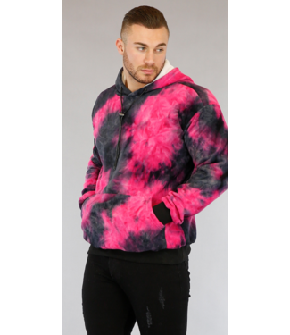 Tie Dye Teddy Heren Hoodie met Buidel