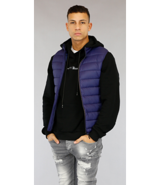 !OP=OP Blauwe Heren Bodywarmer met Zakken