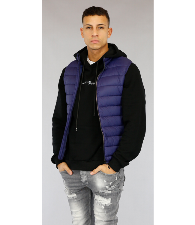 Blauwe Heren Bodywarmer met Zakken