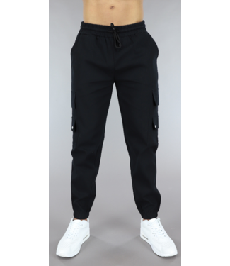 Basic Zwarte Heren Cargo Broek