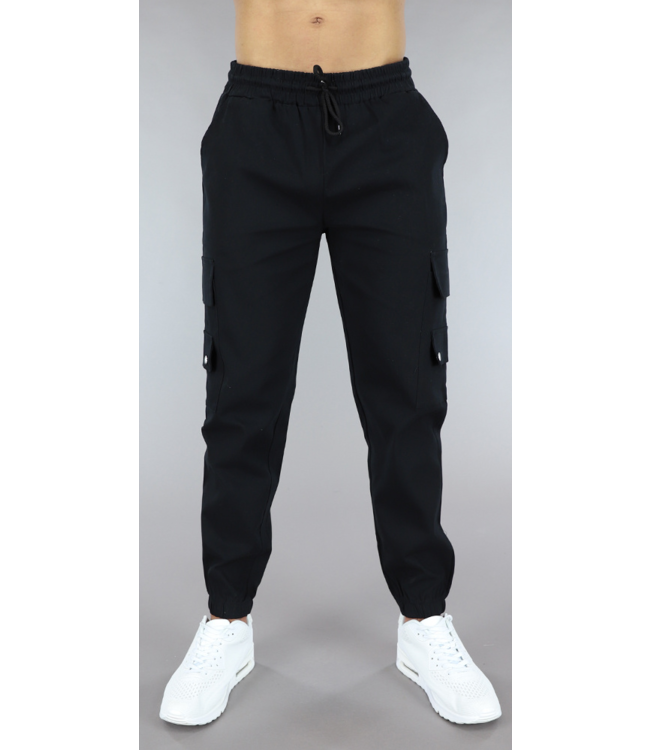 Basic Zwarte Heren Cargo Broek