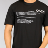 Zwart Oversized Heren T-Shirt met Witte Tekst