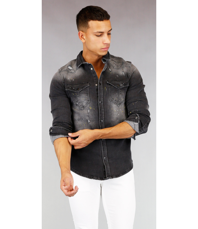 Spijkerblouse mannen sale