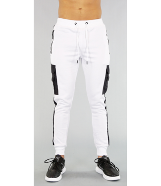 !OP=OP Witte Heren Joggingsbroek met Zakken