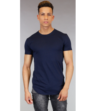 Casual Blauw Heren Shirt met Korte Mouwen