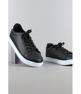 NEW0906 Basic Zwarte Heren Sneakers