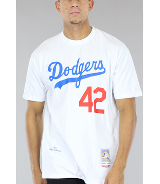 !OP=OP Vintage Wit Dodgers Heren Shirt