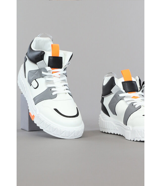 Zwarte sneaker witte zool hotsell