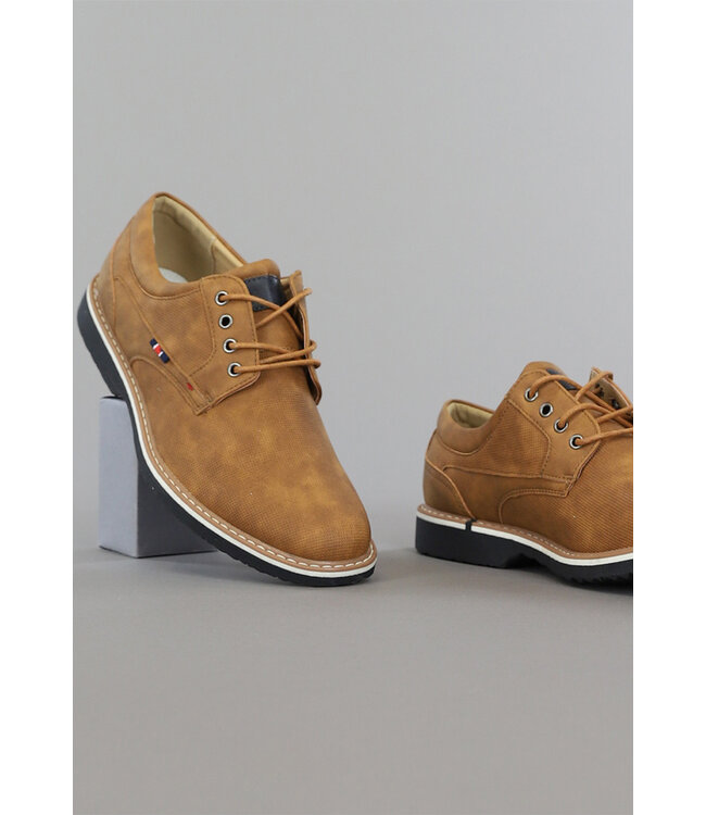 Camel Heren Veterschoenen met Stevige Zool
