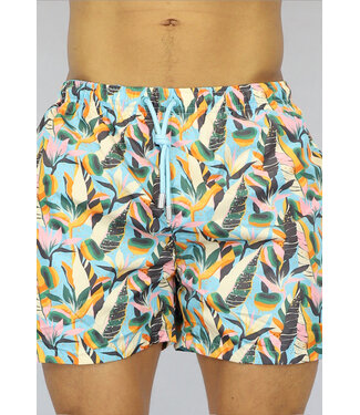 Blauwe Heren Flower Zwembroek