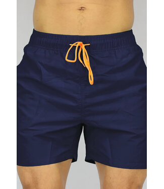 !SALE50 Navy Heren Zwembroek met Neon Veter