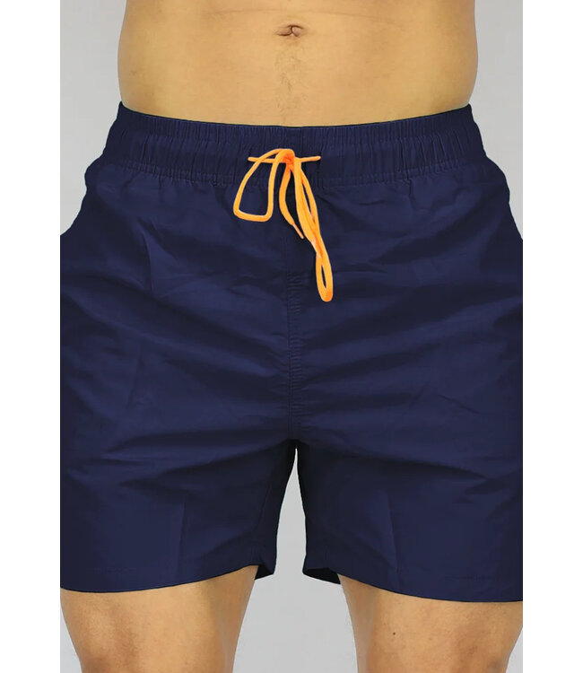 !SALE50 Navy Heren Zwembroek met Neon Veter