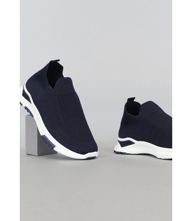 !OP=OP Elastische Blauwe Slip-On Heren Sneakers