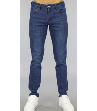 Blauwe Slim Fit Heren Jeans met Stretch