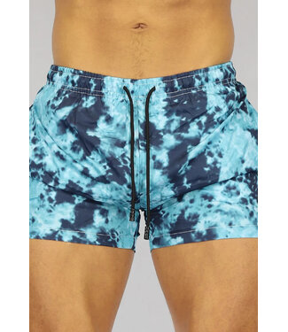 Blauwe Tie Dye Heren Swim Short
