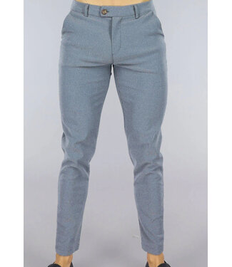 Grijze Gemêleerde Regular Fit Heren Pantalon