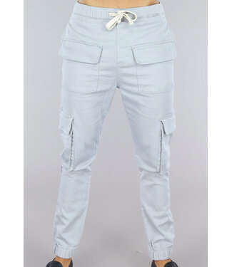 NEW2306 Grijze Heren Cargo Jogger