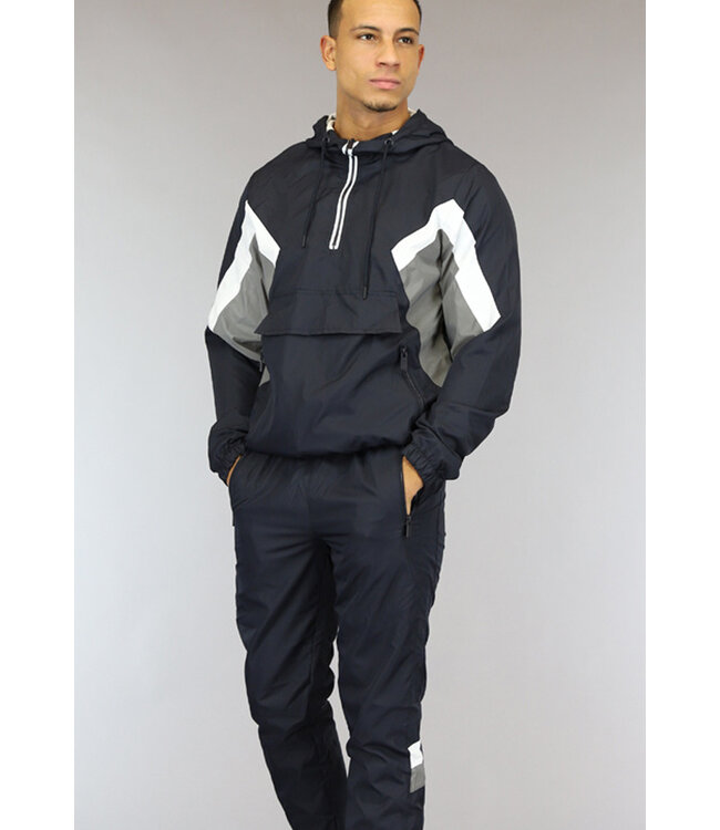 !OP=OP Navy Heren Tracksuit met Reflecterende Details