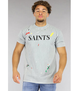 !OP=OP Lichtgrijs "Saints" Heren T-Shirt