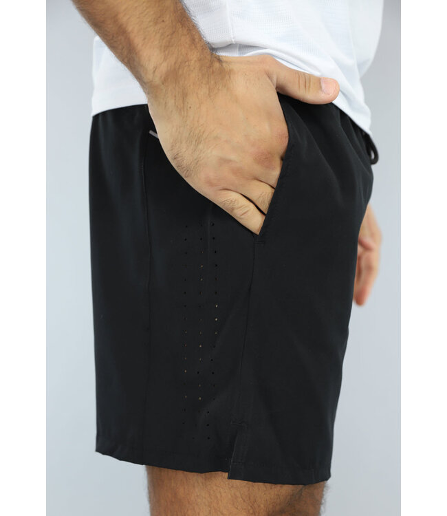 Ademende Wit Trainingstenue met Korte Broek