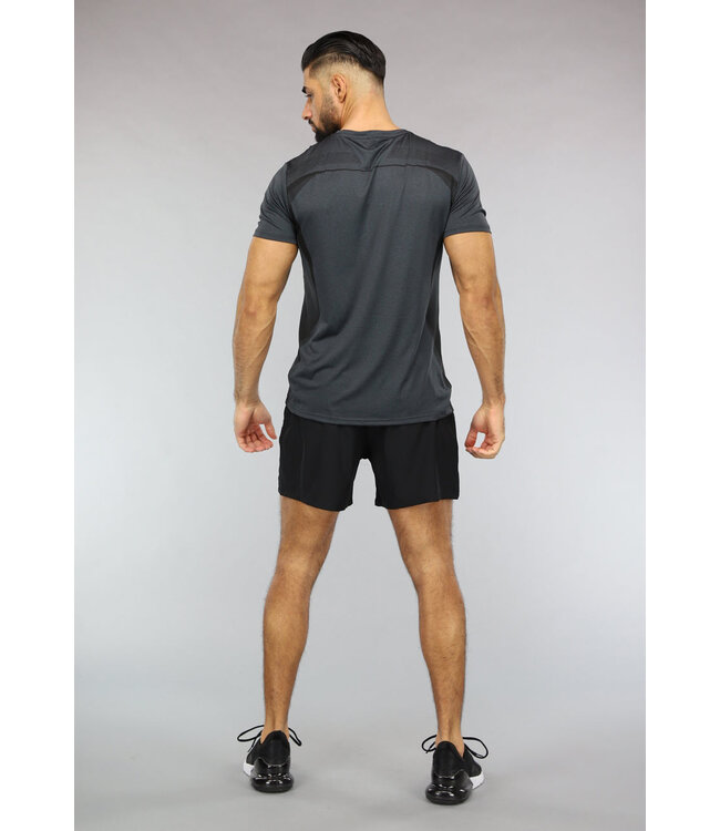 Antraciet Heren Sport Tenue met Zwarte Short