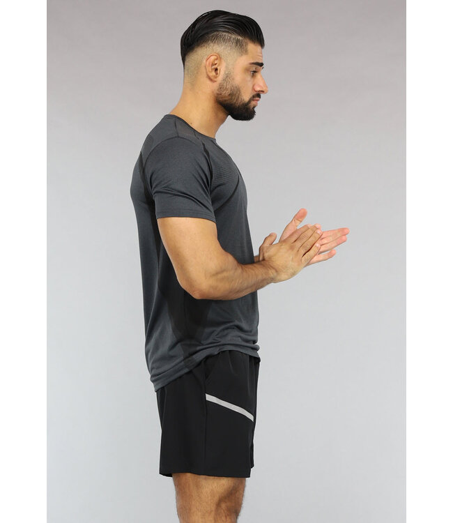 Antraciet Heren Sport Tenue met Zwarte Short