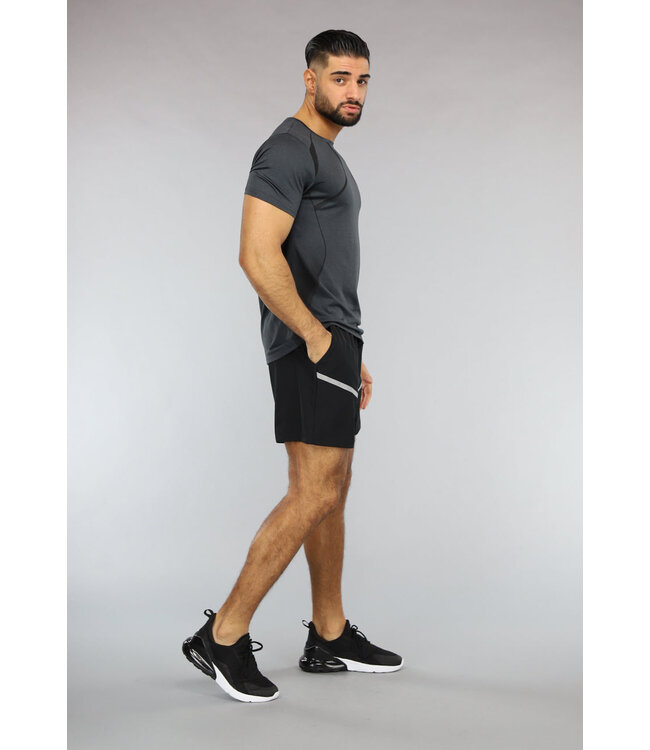 Antraciet Heren Sport Tenue met Zwarte Short