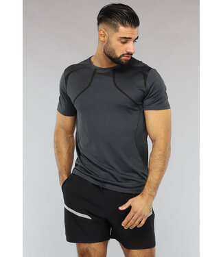 Antraciet Heren Sport Tenue met Zwarte Short