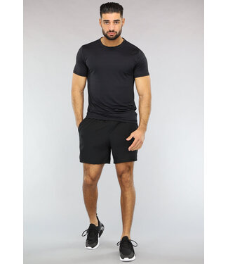 Zwarte Heren Sport Set met Luchtig Shirt