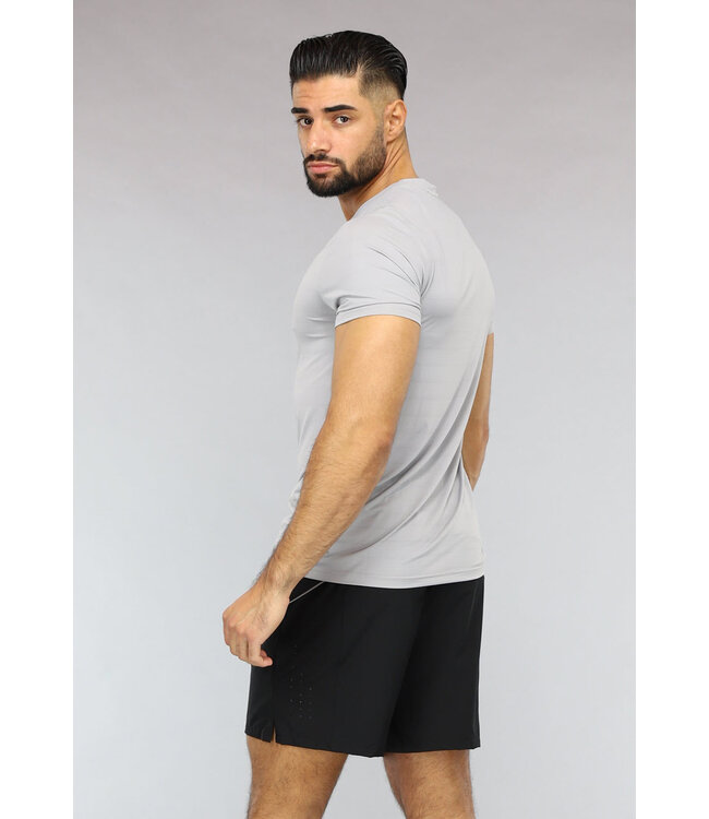 Lichtgrijze Heren Sport Set met Luchtig Shirt