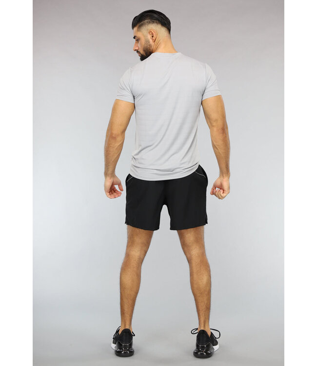 Lichtgrijze Heren Sport Set met Luchtig Shirt