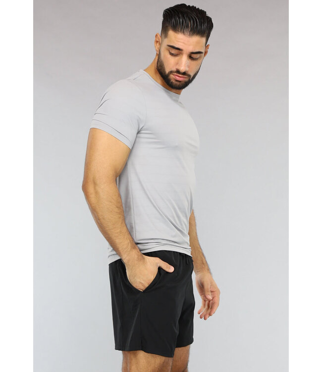 Lichtgrijze Heren Sport Set met Luchtig Shirt