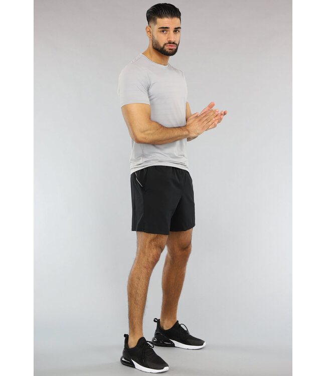 Lichtgrijze Heren Sport Set met Luchtig Shirt
