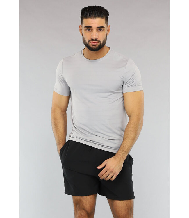 Lichtgrijze Heren Sport Set met Luchtig Shirt