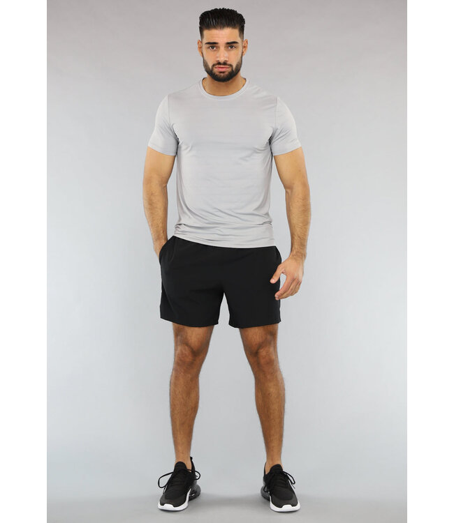 Lichtgrijze Heren Sport Set met Luchtig Shirt