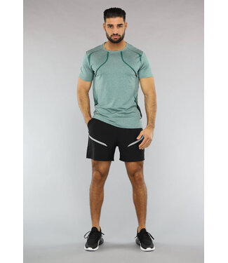 Turquoise Heren Sport Tenue met Zwarte Short