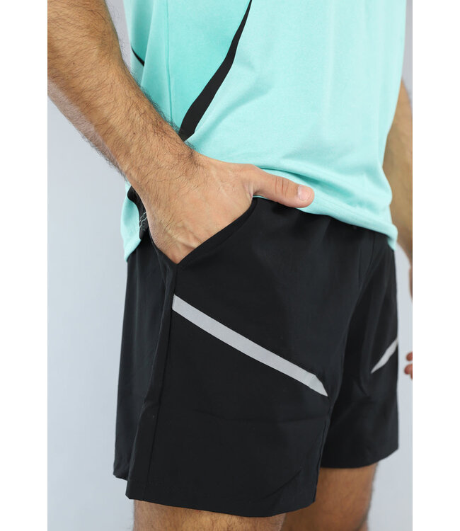 Mintgroen Heren Sport Set met Zwarte Short