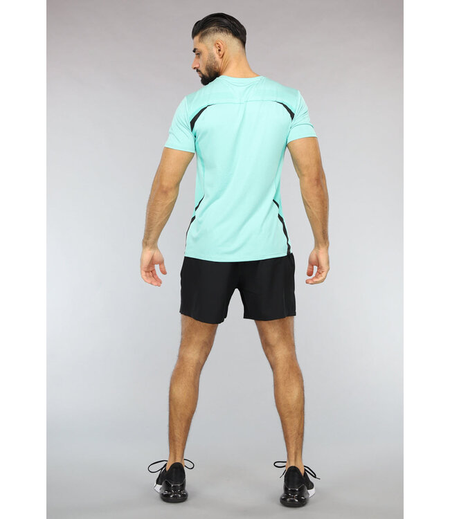 Mintgroen Heren Sport Set met Zwarte Short