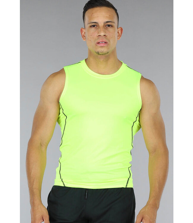 Neon Gele Heren Sport Tank Top