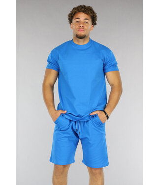 !OP=OP Basic Blauwe Heren Short Set