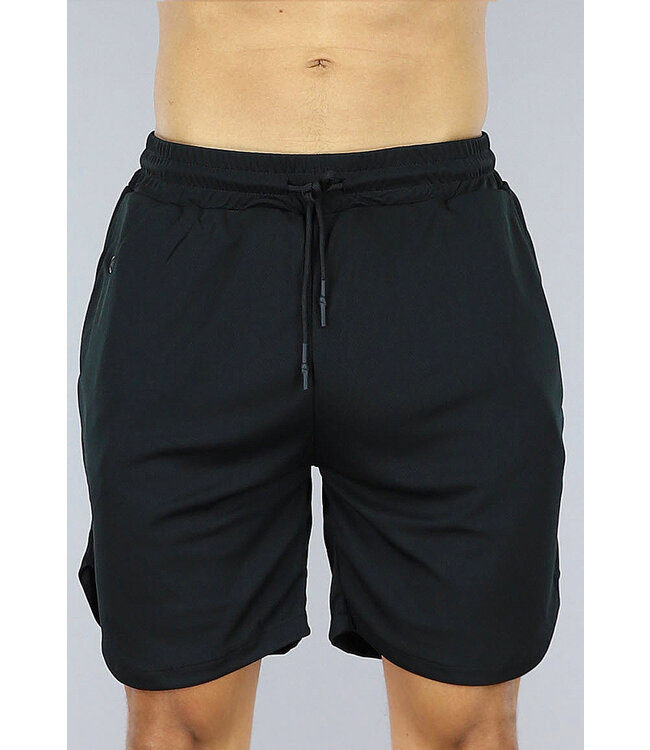 Zwarte Sport Short met Steekzakken