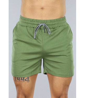 Groene Sportieve Short met Steekzakken