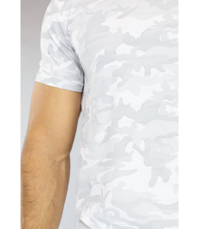 Wit Camouflage Sport Tenue met Zwart Broekje
